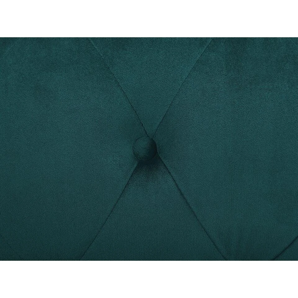 Beliani Driezitsbank - CHESTERFIELD Groen Fluweel 4 Beliani Driezitsbank - CHESTERFIELD Groen Fluweel - Afbeelding 2