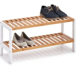 Zeller Schoenenrek - 2-laags - Hout - 70 Cm -Woonmeubelwinkel 0b7263b948b14707aa2ae0668775f25a
