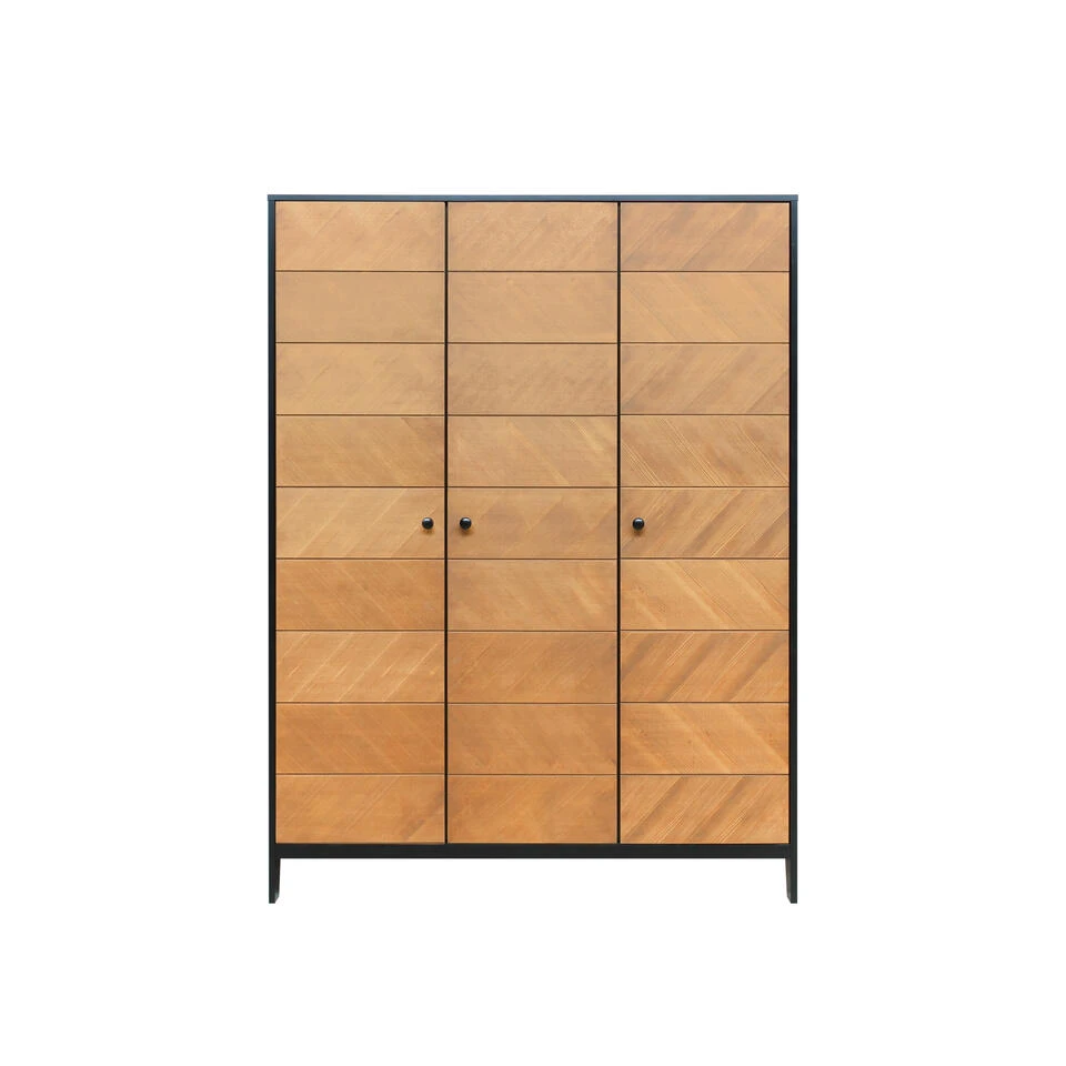 Bopita Job 3-deurskast - Vintage Honey 3 Bopita Job 3-deurskast - Vintage Honey