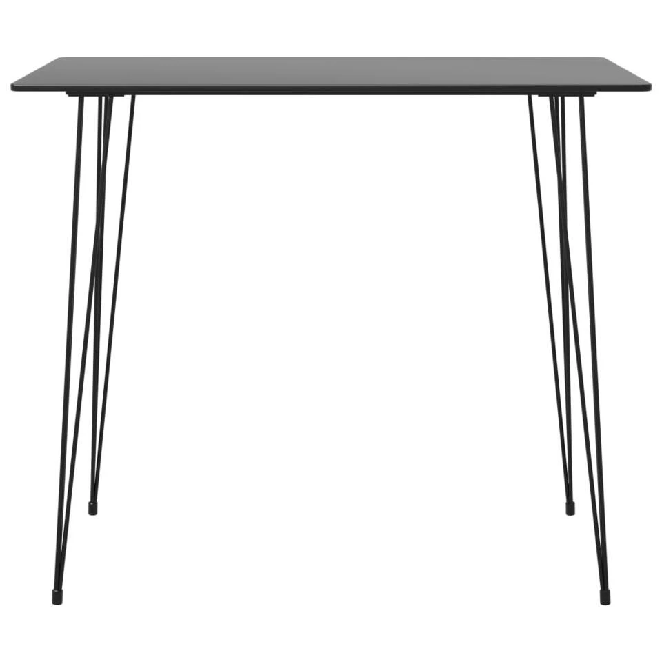 VidaXL Bartafel 120x60x105 Cm Zwart 4 VidaXL Bartafel 120x60x105 Cm Zwart - Afbeelding 2