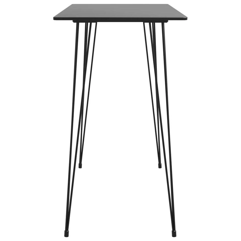 VidaXL Bartafel 120x60x105 Cm Zwart 5 VidaXL Bartafel 120x60x105 Cm Zwart - Afbeelding 3