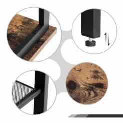 O'DADDY® Nachtkastjes Set 2st - Nachtkastje Industrieel 40x40x50 - BR -Woonmeubelwinkel 1000012513 0110