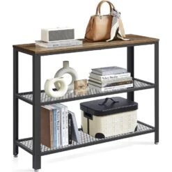 O'DADDY® Wandtafel - Sidetable Industrieel - XXL - 101,5x35x80 - Bruin