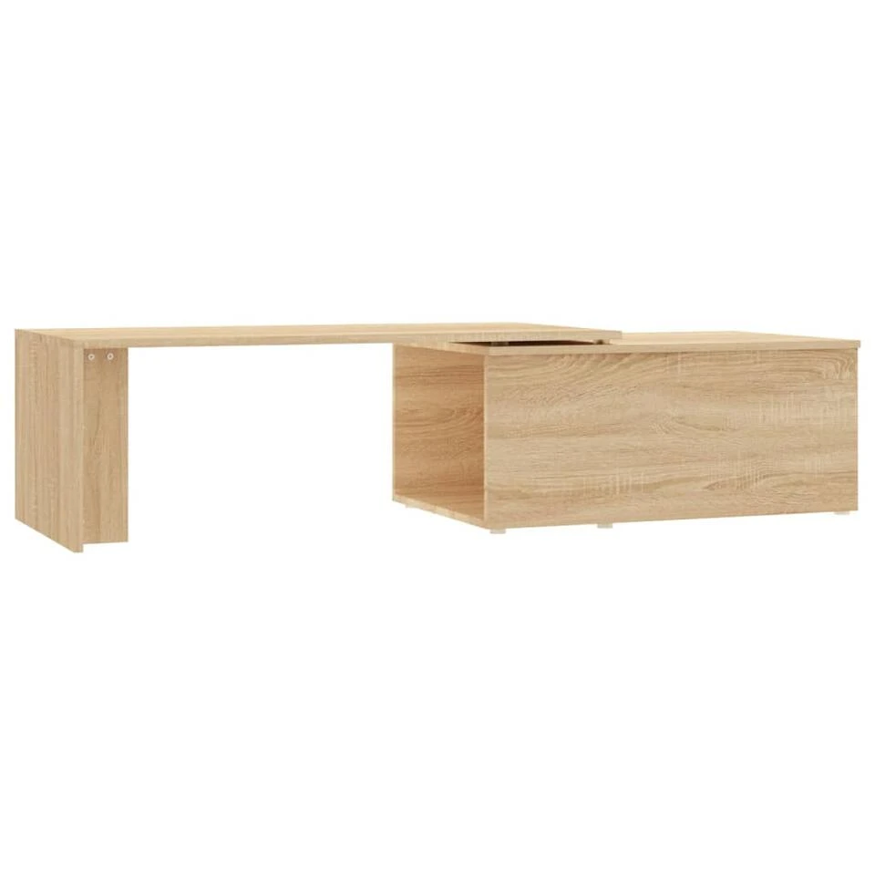 VidaXL Salontafel 150x50x35 Cm Bewerkt Hout Sonoma Eikenkleurig 3 VidaXL Salontafel 150x50x35 Cm Bewerkt Hout Sonoma Eikenkleurig