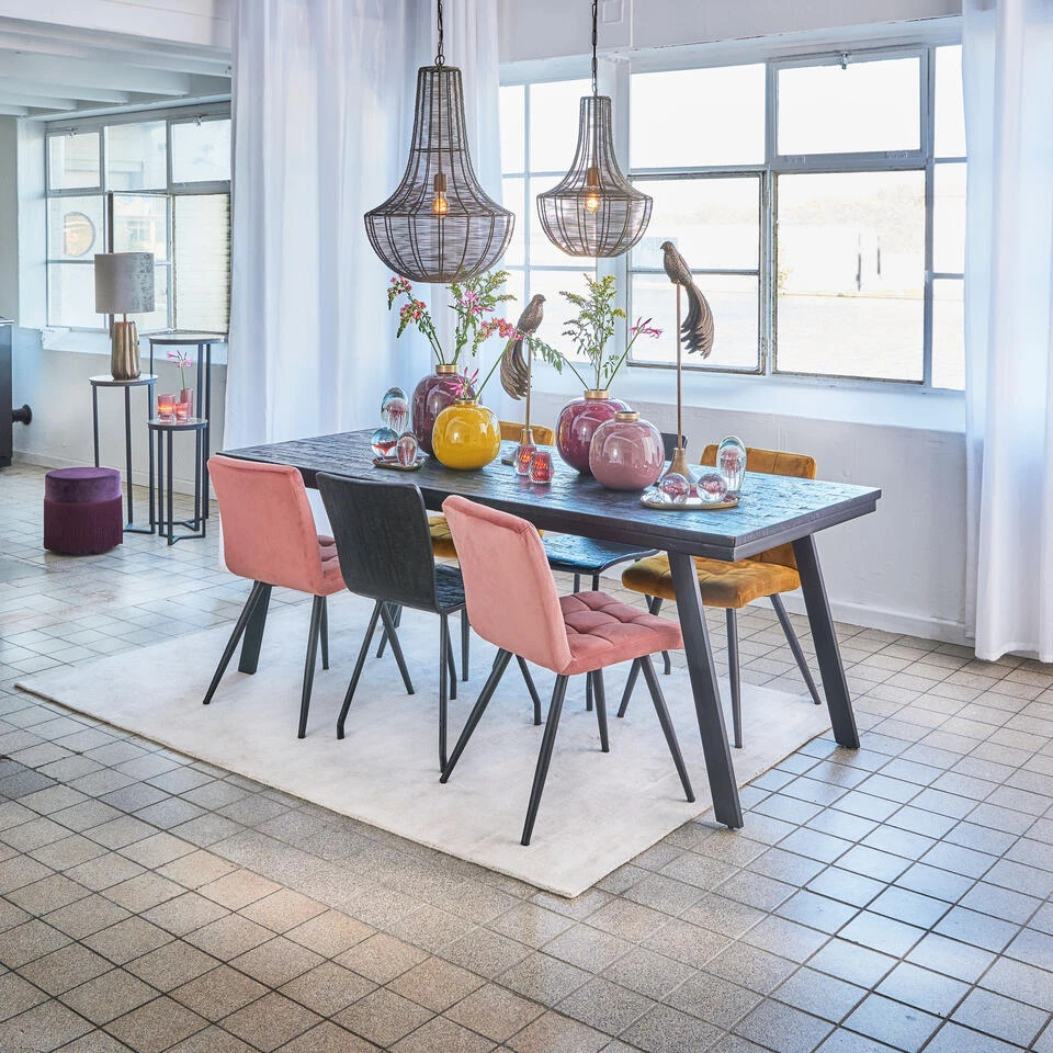 Eetkamerstoel OLIVE Velvet Oud Roze 6 Eetkamerstoel OLIVE Velvet Oud Roze - Afbeelding 4