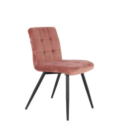 Eetkamerstoel OLIVE Velvet Oud Roze