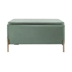 Leitmotiv Bank Snog XL - Velvet Jade Groen, Goud Geverfde Poten - 90x45x45cm -Woonmeubelwinkel 1000022706 0110