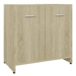 VidaXL Badkamermeubels 60x33x61 Cm Spaanplaat Sonoma Eikenkleurig