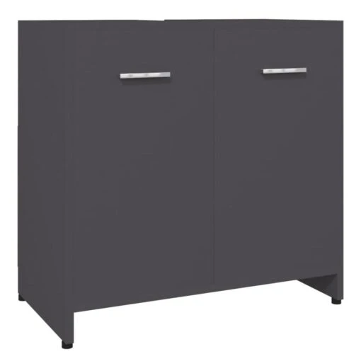 VidaXL Badkamerkast 60x33x61 Cm Spaanplaat Grijs