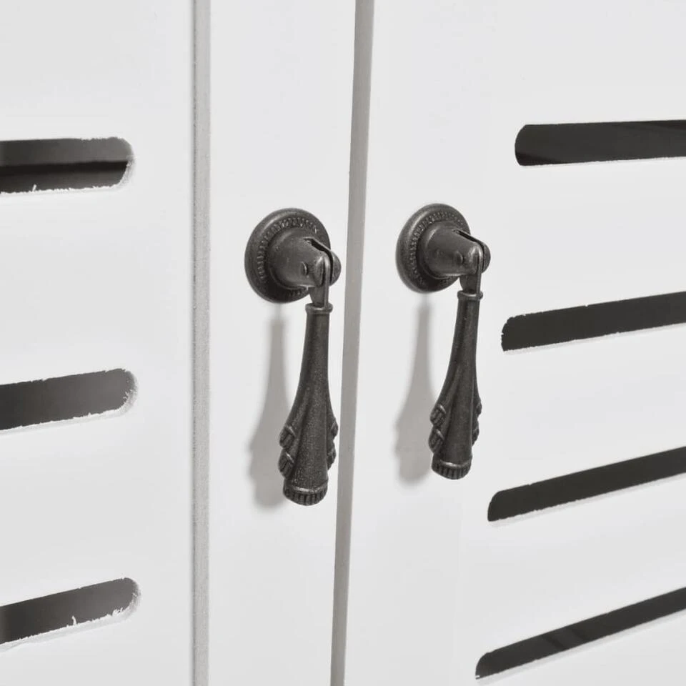 VidaXL Badkamerkast Albuquerque 46x24x117,5 Cm Hout Wit 6 VidaXL Badkamerkast Albuquerque 46x24x117,5 Cm Hout Wit - Afbeelding 4