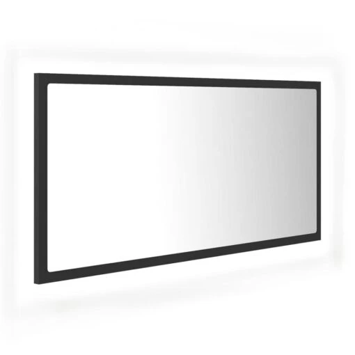 VidaXL Badkamerspiegel LED 90x8,5x37 Cm Acryl Grijs