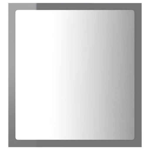 VidaXL Badkamerspiegel LED 40x8,5x37 Cm Acryl Hoogglans Grijs