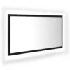VidaXL Badkamerspiegel LED 80x8,5x37 Cm Acryl Zwart -Woonmeubelwinkel 1000027134