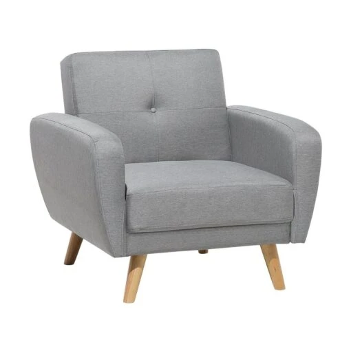 Beliani Cocktailstoel FLORLI - Grijs Polyester