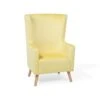 Beliani Oorfauteuil ONEIDA - Geel Fluweel 1 Beliani Oorfauteuil ONEIDA - Geel Fluweel -Woonmeubelwinkel 1000027802