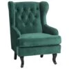 Beliani Oorfauteuil ALTA - Groen Fluweel -Woonmeubelwinkel 1000027814
