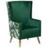 Beliani Oorfauteuil ONEIDA - Groen Fluweel -Woonmeubelwinkel 1000027819