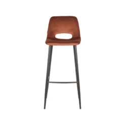 LABEL51 Barkruk Josh - Rust - Fluweel -Woonmeubelwinkel 1000028243 0103