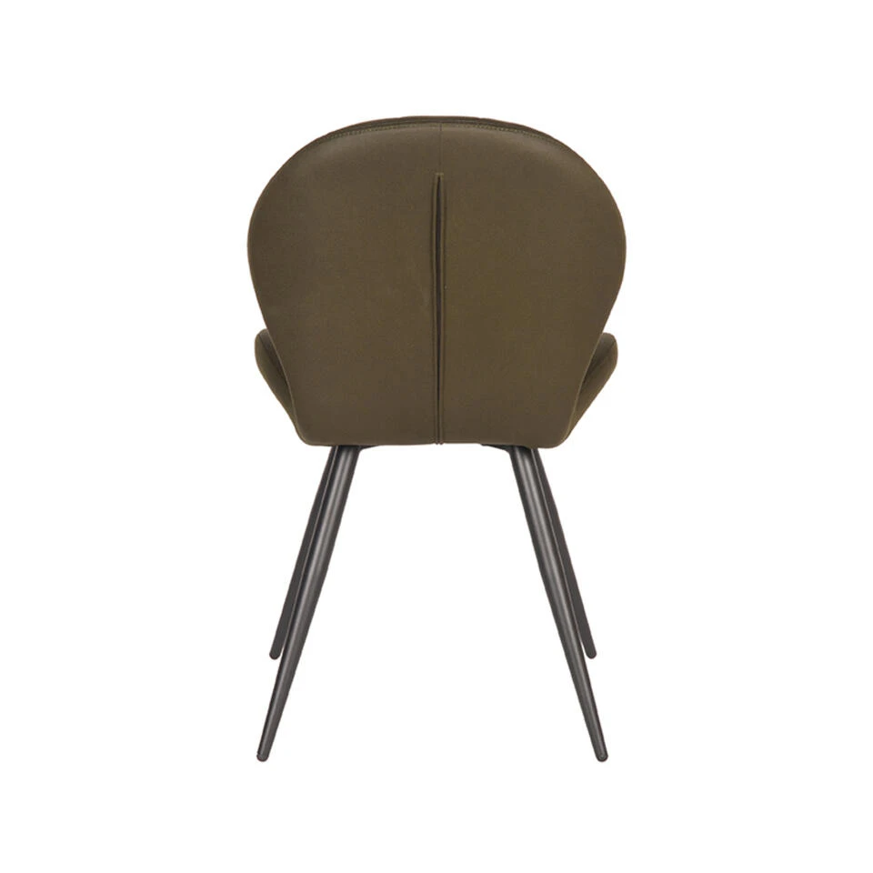 LABEL51 Eetkamerstoel Sil - Army Green - Microfiber 6 LABEL51 Eetkamerstoel Sil - Army Green - Microfiber - Afbeelding 4
