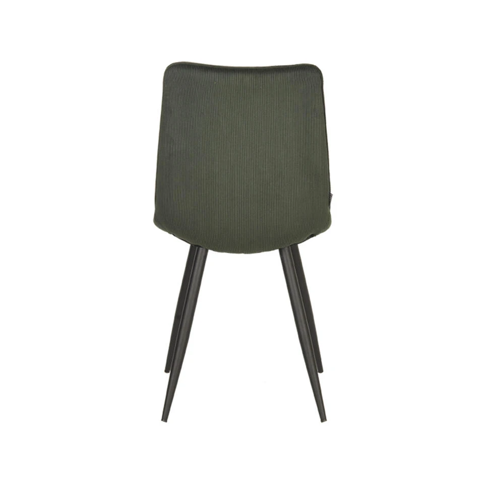 LABEL51 Eetkamerstoel Jort - Army Green - Ribcord 6 LABEL51 Eetkamerstoel Jort - Army Green - Ribcord - Afbeelding 4