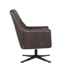 LABEL51 Fauteuil Tod - Antraciet - Microfiber -Woonmeubelwinkel 1000028430 0102