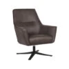 LABEL51 Fauteuil Tod - Antraciet - Microfiber -Woonmeubelwinkel 1000028430