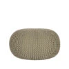LABEL51 Poef Knitted - Olijfgroen - Katoen - L -Woonmeubelwinkel 1000028465