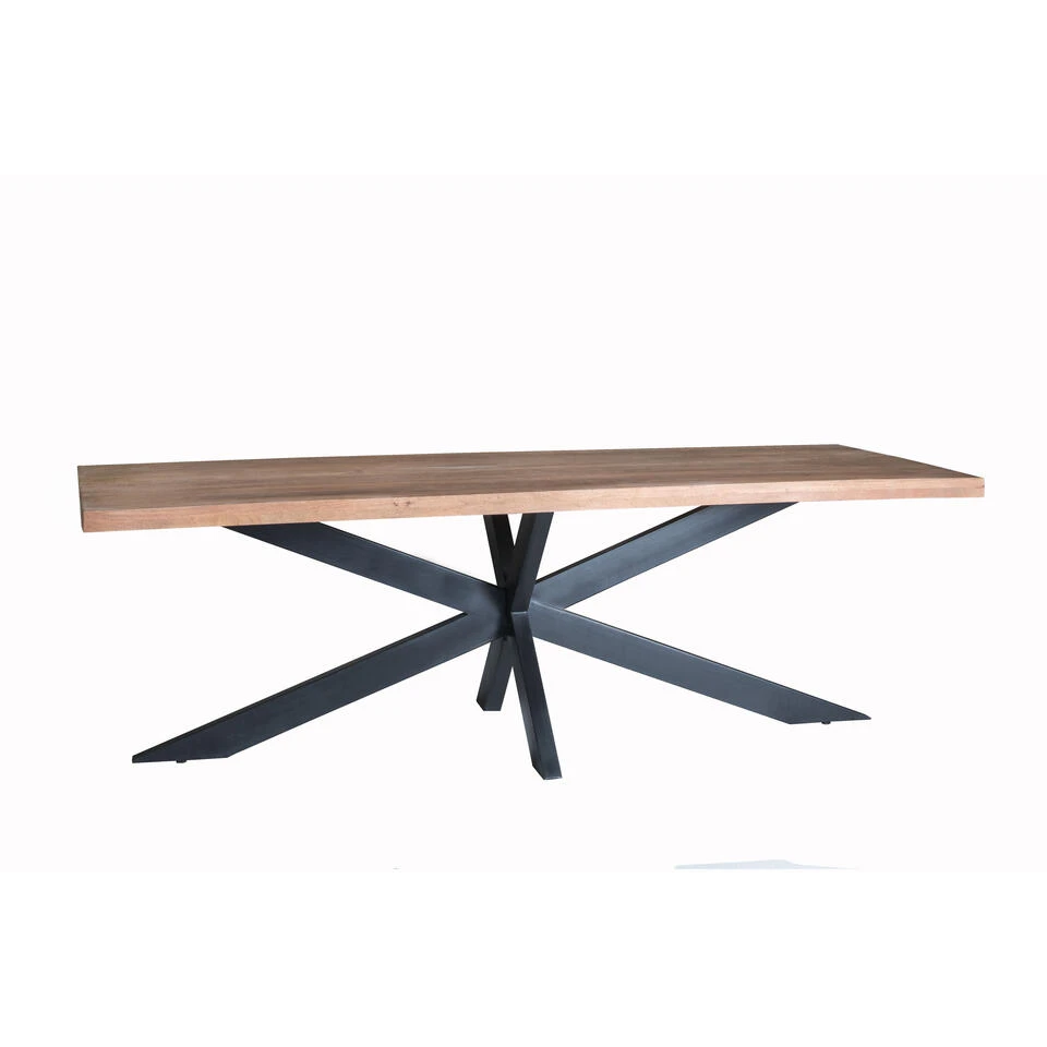 Brix - Eetkamertafel Brix Sturdy - Spider - 200 Cm - Mangohout - Bruin 3 Brix - Eetkamertafel Brix Sturdy - Spider - 200 Cm - Mangohout - Bruin