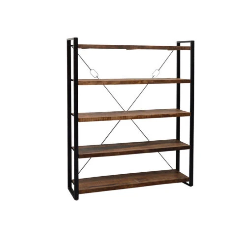 Livingfurn - Boekenkast Strong - 200cm - Mangohout - Bruin
