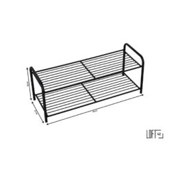 LOFT42 Lace Schoenenrek - Metaal - Zwart -Woonmeubelwinkel 1000032549 0102