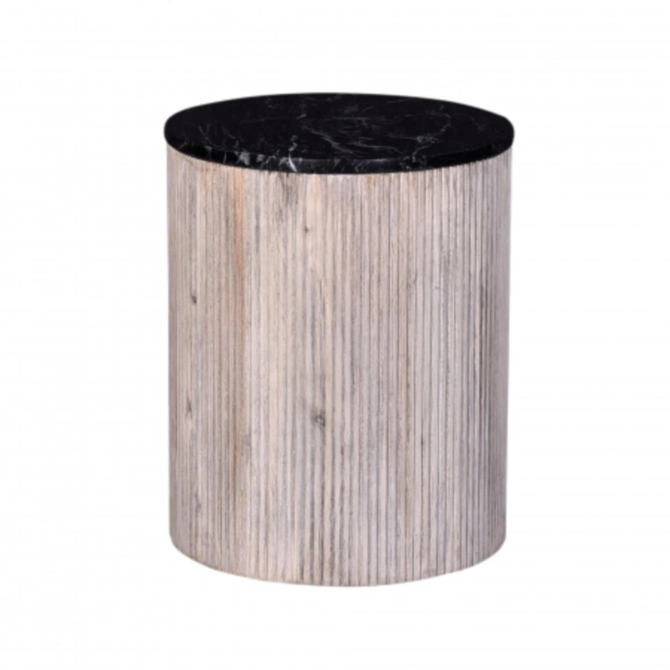 Bijzettafel Marmer Bruin - Hout - 40x40x55cm - Glitzie - Giga Meubel 5 Bijzettafel Marmer Bruin - Hout - 40x40x55cm - Glitzie - Giga Meubel - Afbeelding 3