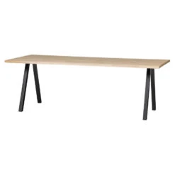 WOOOD Tablo Boomstam Tafel Met 2-standen Poot - Eiken - 75x220x90 -Woonmeubelwinkel 1000039085 0102