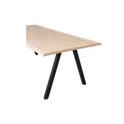 WOOOD Tablo Boomstam Tafel Met 2-standen Poot - Eiken - 75x220x90 -Woonmeubelwinkel 1000039085 0103