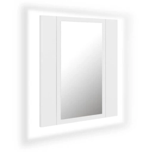 VidaXL Badkamerkast Met Spiegel En LED 40x12x45 Cm Acryl Wit