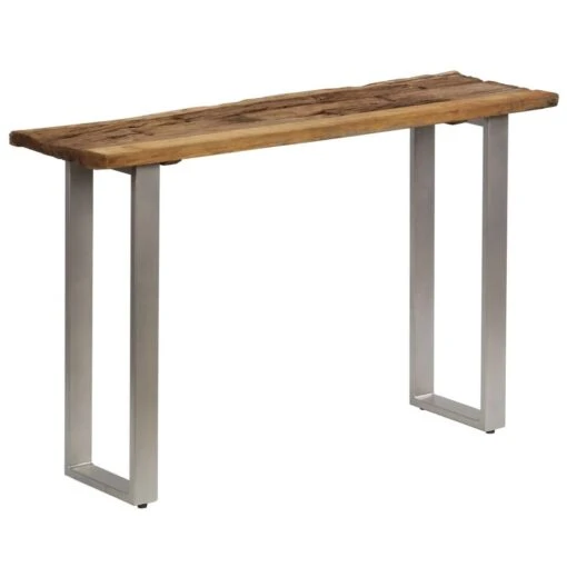 VidaXL Wandtafel 120x35x76 Cm Gerecycled Hout En Staal