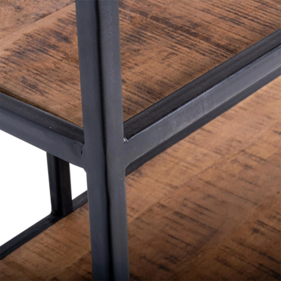 Giga Meubel Wandkast Hout/IJzer - 7 Vakken - 110x36x210cm - Ruben 6 Giga Meubel Wandkast Hout/IJzer - 7 Vakken - 110x36x210cm - Ruben - Afbeelding 4