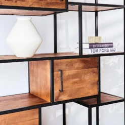 Industriële Kast Mateo 120x200 Cm - 40x120x202 Cm - Mangohout - Bruin 8 Industriële Kast Mateo 120x200 Cm - 40x120x202 Cm - Mangohout - Bruin -Woonmeubelwinkel 1000041718 0102