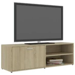 VidaXL Tv-meubel 120x34x37 Cm Bewerkt Hout Sonoma Eikenkleurig -Woonmeubelwinkel 1000041877 0102