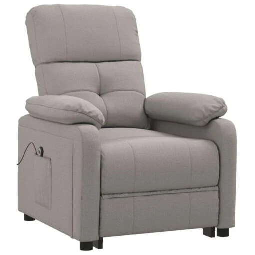 VidaXL Fauteuil Verstelbaar Elektrisch Stof Taupe