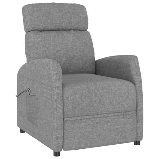 VidaXL Fauteuil Elektrisch Verstelbaar Stof Lichtgrijs