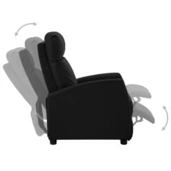 VidaXL Fauteuil Verstelbaar Kunstleer Zwart -Woonmeubelwinkel 1000041959 0102