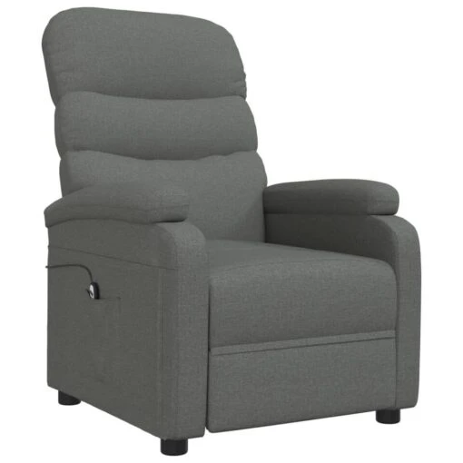 VidaXL Fauteuil Elektrisch Verstelbaar Stof Donkergrijs