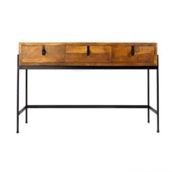 Industriële Sidetable Morgan 3 Lades Mangohout 40x120x79 Cm Mangohout