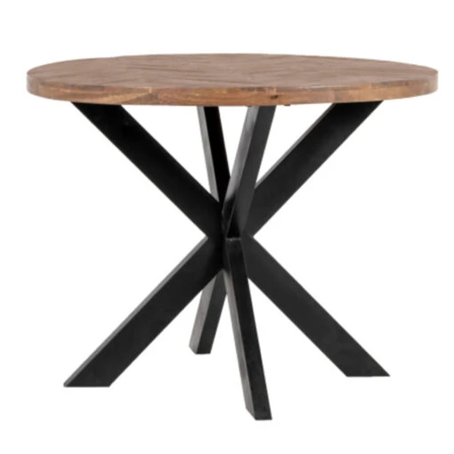 Giga Meubel - Ronde Eettafel 100cm - Hout - Metaal - 100x100x78 - Max
