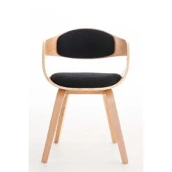 CLP Eetkamerstoel Kingston Natura Frame Stof - Zwart -Woonmeubelwinkel 1000043413 0101