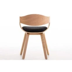 CLP Eetkamerstoel Kingston Natura Frame Stof - Zwart -Woonmeubelwinkel 1000043413 0103