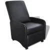 VidaXL Fauteuil Inklapbaar Kunstleer Zwart 1 VidaXL Fauteuil Inklapbaar Kunstleer Zwart -Woonmeubelwinkel 1000043969
