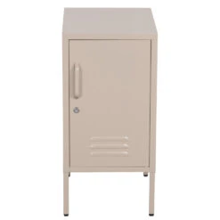 Giga Meubel Nachtkastje Metaal Taupe - Locker Kast - 35x46x72cm