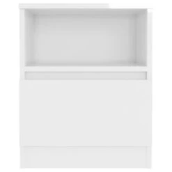 VidaXL Nachtkastje 40x40x50 Cm Spaanplaat Hoogglans Wit -Woonmeubelwinkel 1000050772 0103