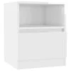 VidaXL Nachtkastje 40x40x50 Cm Spaanplaat Hoogglans Wit -Woonmeubelwinkel 1000050772